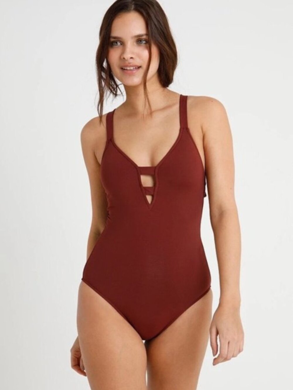 Seafolly Active Deep V One Piece Swimsuit